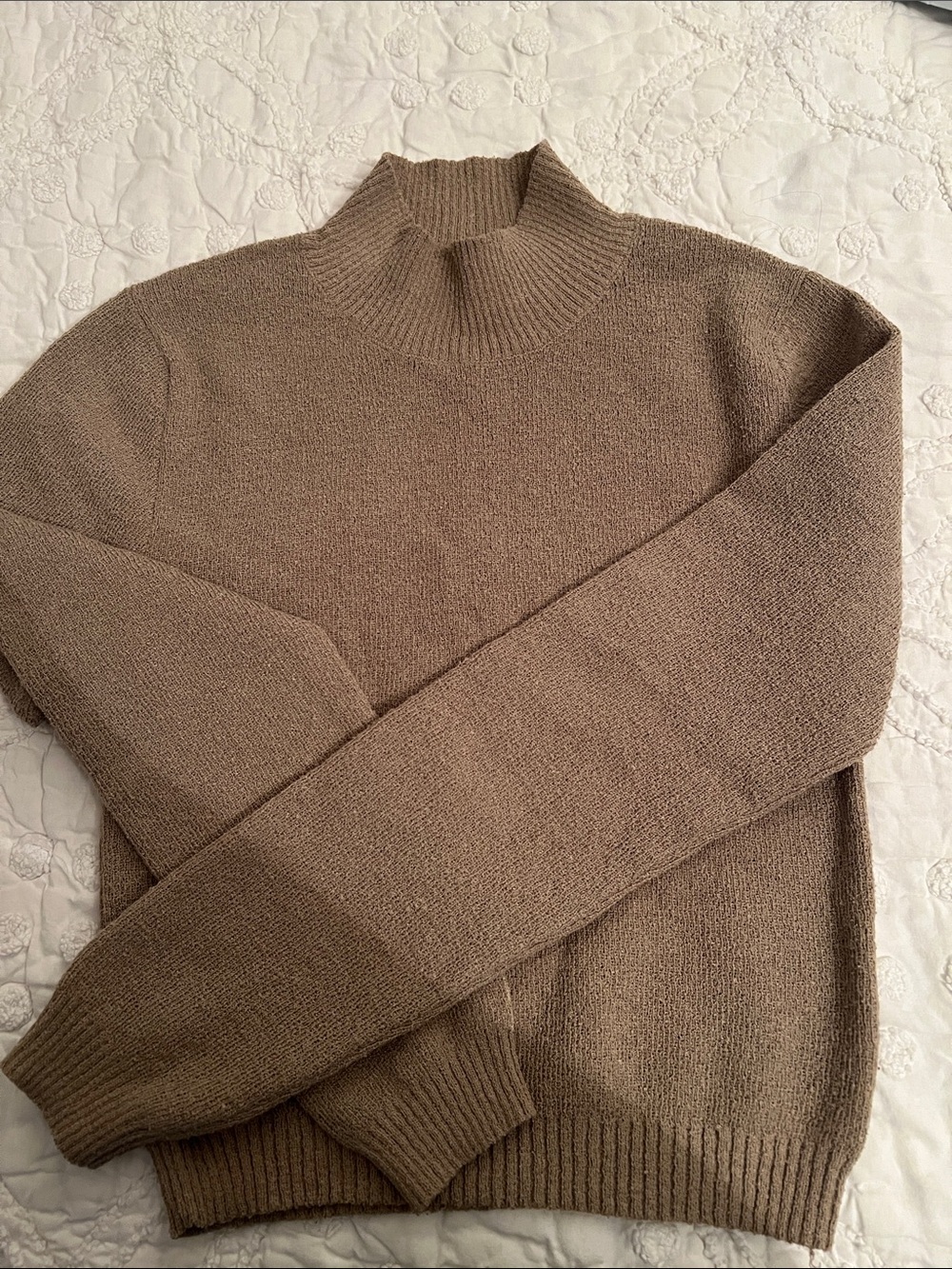 Cotton On Men's Turtleneck Sweater in Taupe Brown